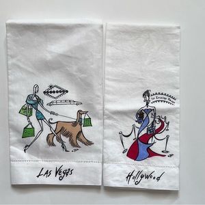 City Girls Set Las Vegas Hollywood kitchen tea towel set